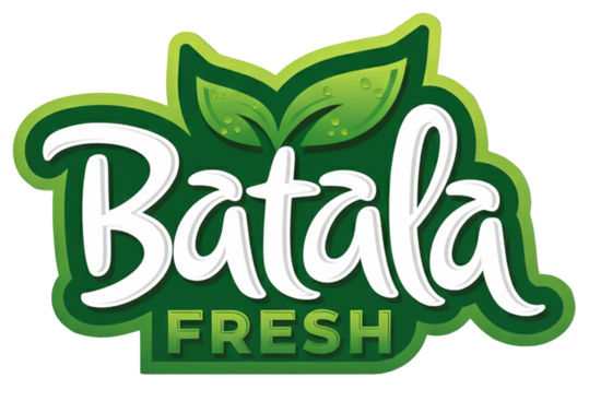 Official logo of Batala Fresh featuring vibrant fresh fruit and cold-pressed juice branding in Batala, Punjab.